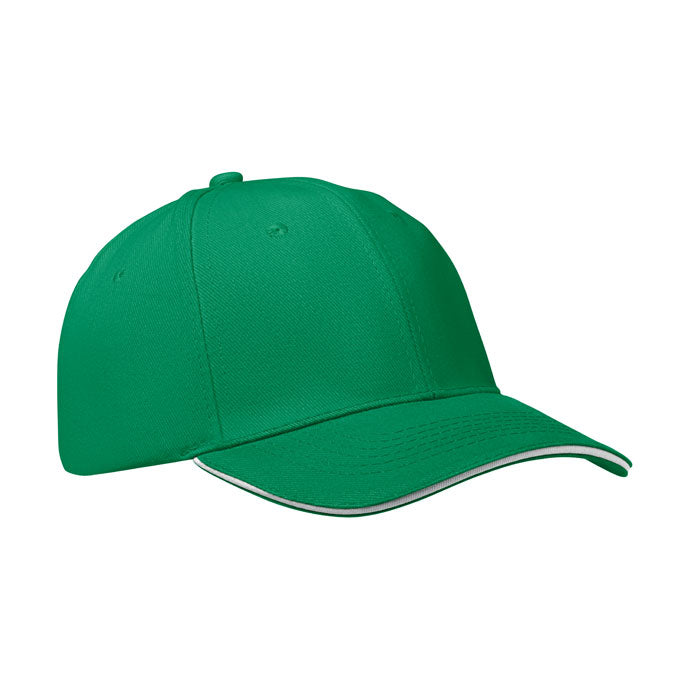 Branded 6 Panel Brushed Cotton Baseball Cap 260gsm colour option 47