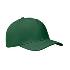 Branded 6 Panel Brushed Cotton Baseball Cap 260gsm in Green