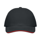 Branded 6 Panel Brushed Cotton Baseball Cap 260gsm without branding