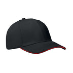 Branded 6 Panel Brushed Cotton Baseball Cap 260gsm