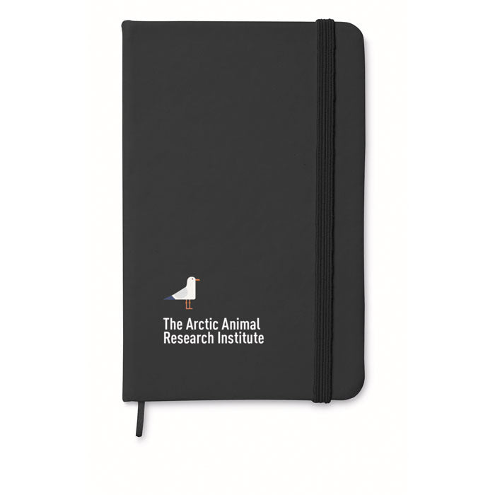 Branded A6 Hard PU Cover Notebook in Black
