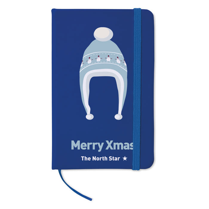 Branded A6 Hard PU Cover Notebook in Blue
