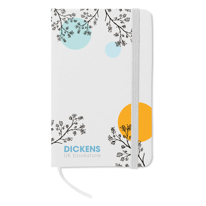 Branded A6 Hard PU Cover Notebook in White