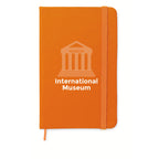 Branded A6 Hard PU Cover Notebook in Orange