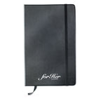 Branded A5 Hard PU Cover Notebook in Black