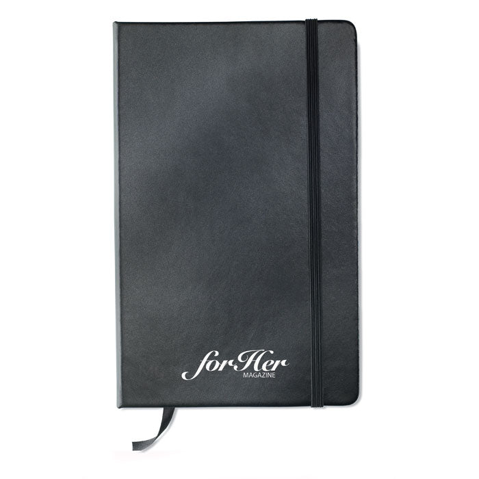 Branded A5 Hard PU Cover Notebook in Black