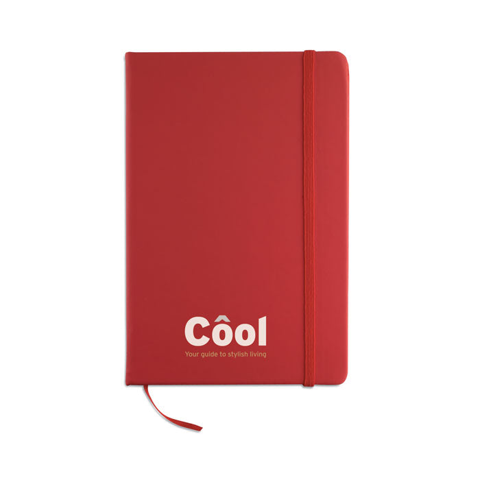 Branded A5 Hard PU Cover Notebook in Red