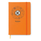 Branded A5 Hard PU Cover Notebook in Orange