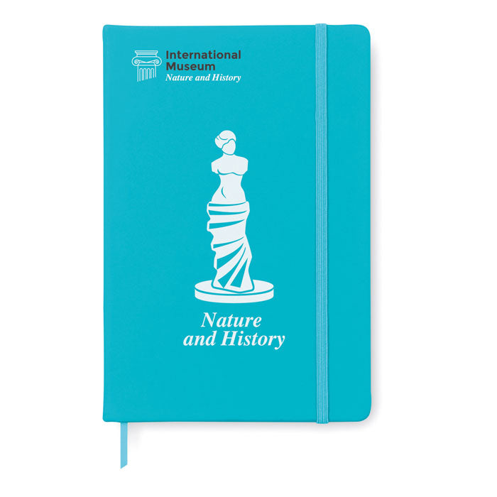 Branded A5 Hard PU Cover Notebook in Blue