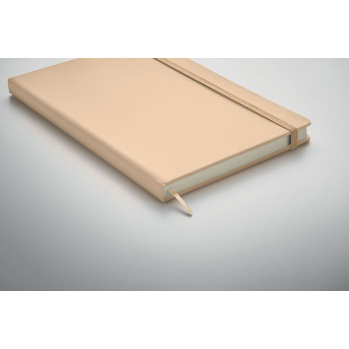 Branded A5 Hard PU Cover Notebook in use