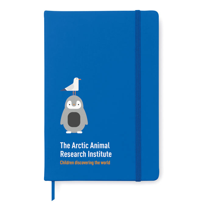 Branded A5 Hard PU Cover Notebook in Blue