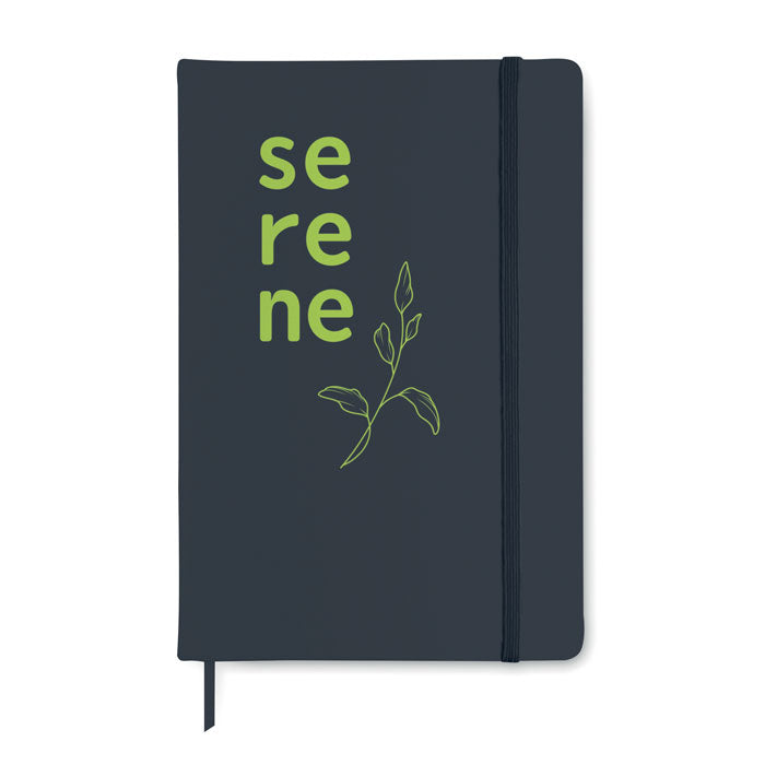 Branded A5 Hard PU Cover Notebook in Blue