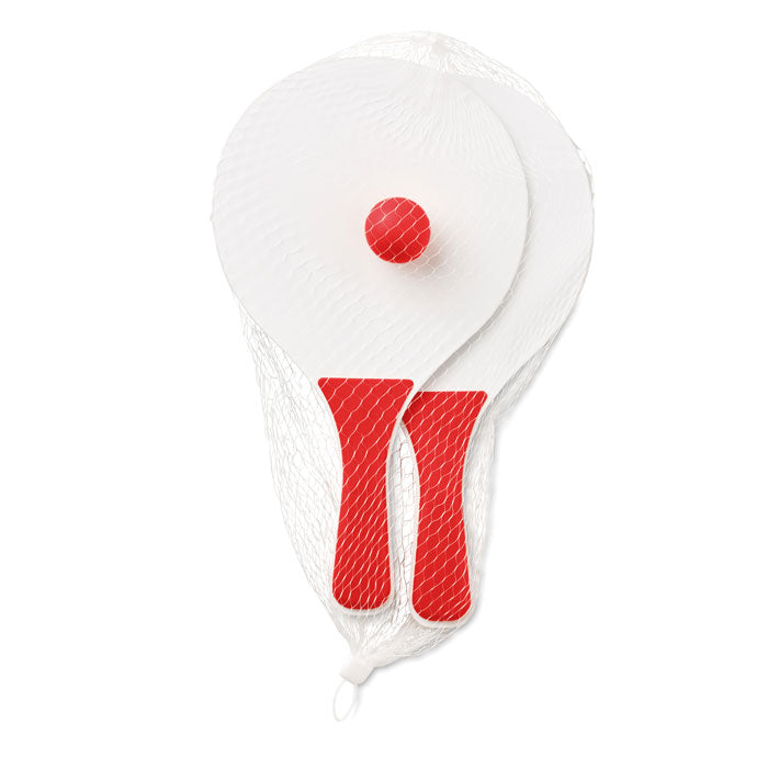 Branded Small Beach Tennis Set in Red