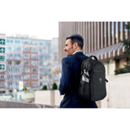 Branded 600D RPET Laptop Backpack in use