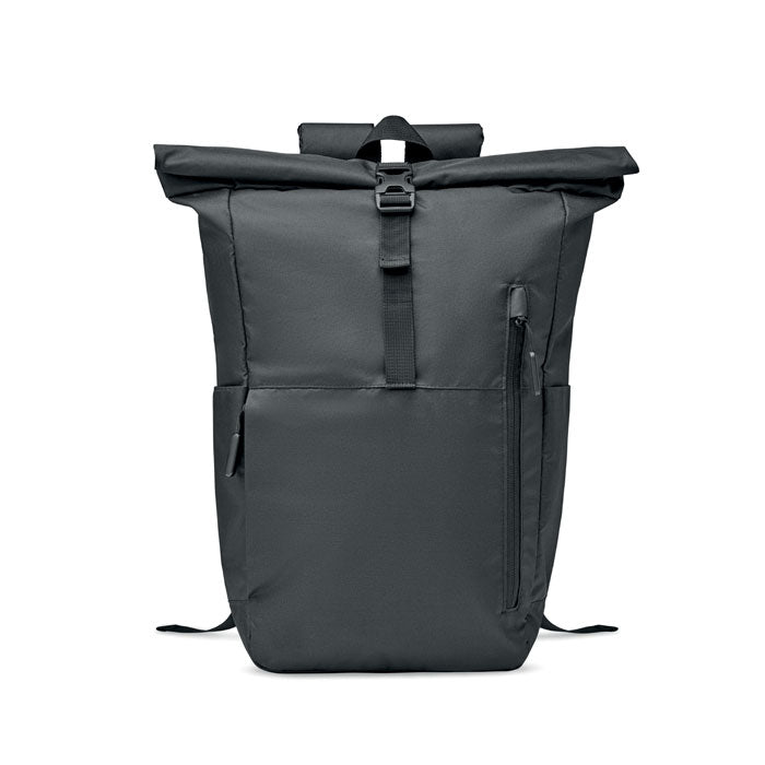 Branded 300D RPET Rolltop Backpack without branding