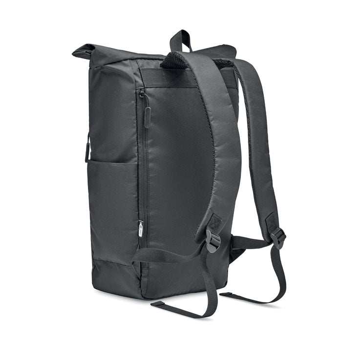 Branded 300D RPET Rolltop Backpack without branding