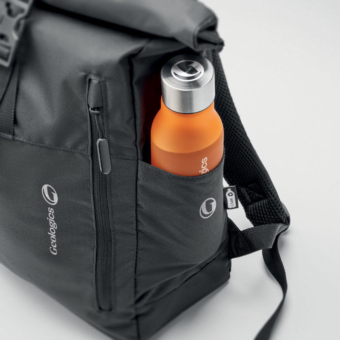 Branded 300D RPET Rolltop Backpack without branding