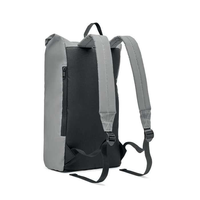 Branded Reflective Rolltop Backpack without branding