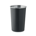 Branded Reusable Recycled Steel Cup in Black