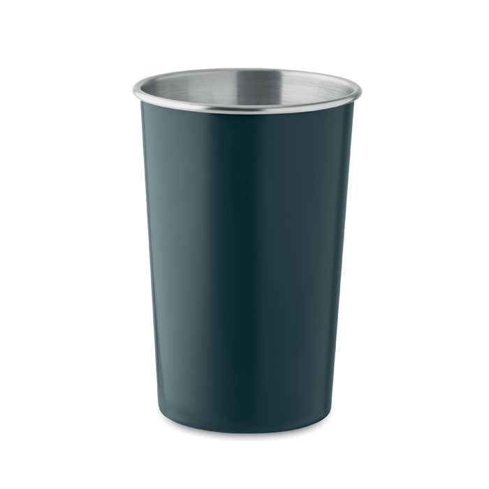 Branded reusable recycled steel cup
