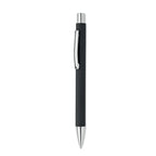 Branded Recycled Paper Push Button Pen in Black