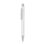Branded Recycled Paper Push Button Pen in White