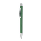 Branded Recycled Paper Push Button Pen in Green