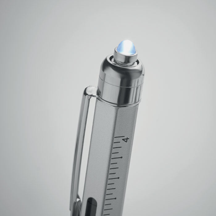 Branded Spirit Level Pen with Ruler and LED without branding