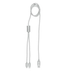 Branded 2 in 1 Long Aluminium Charging Cable