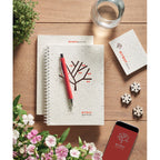 Branded A5 Seed Paper Cover Notebook in use