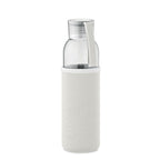 Branded Recycled Glass Bottle with Neoprene Pouch in Brown