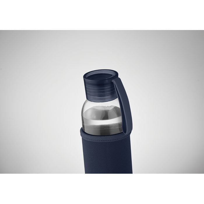 Branded Recycled Glass Bottle with Neoprene Pouch without branding