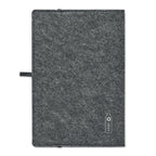 Branded A5 RPET Felt Cover Notebook without branding