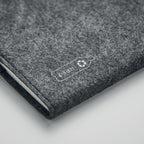 Branded A5 RPET Felt Cover Notebook without branding