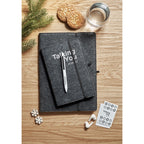 Branded A5 RPET Felt Cover Notebook in use