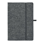Branded A5 RPET Felt Cover Notebook without branding