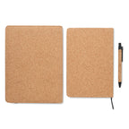 Branded A5 Cork Portfolio with Pen without branding