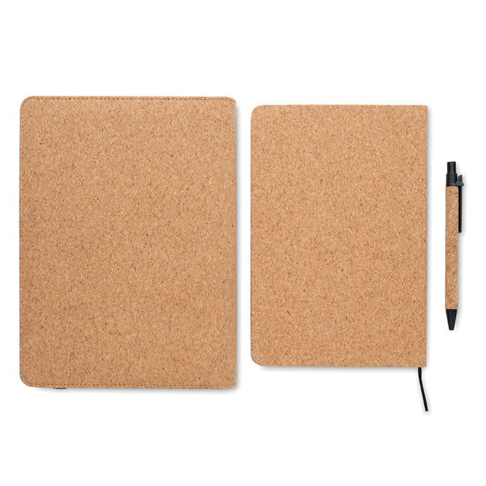 Branded A5 Cork Portfolio with Pen without branding