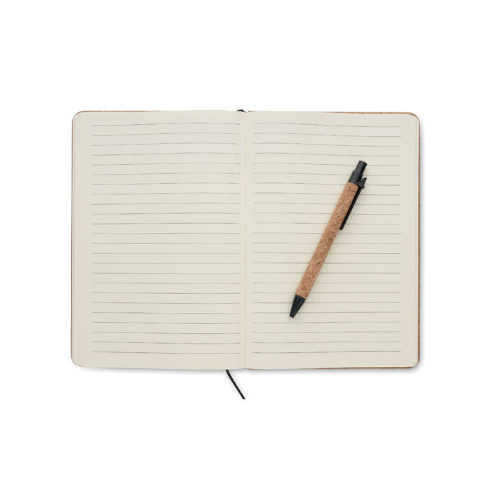 Branded A5 Cork Portfolio with Pen without branding