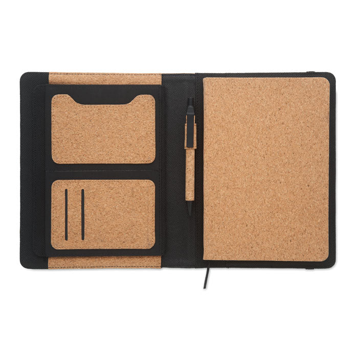 Branded A5 Cork Portfolio with Pen without branding