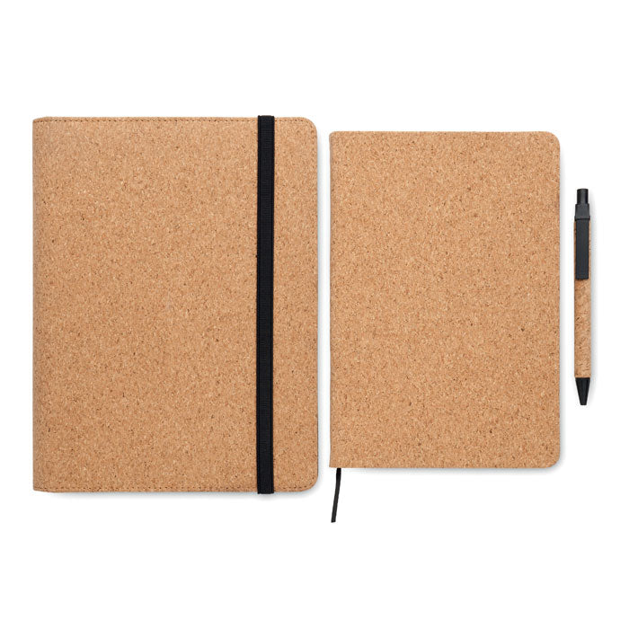 Branded A5 Cork Portfolio with Pen without branding