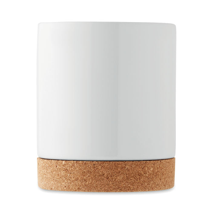 Branded Sublimation Ceramic Cork Mug 280ml without branding