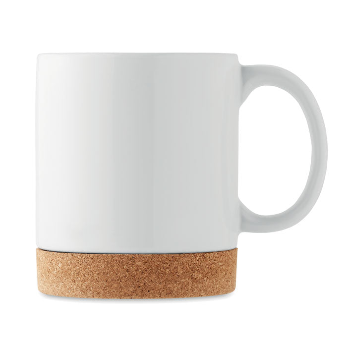 Branded Sublimation Ceramic Cork Mug 280ml without branding