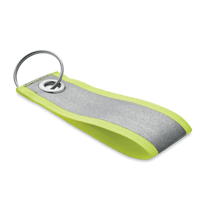 Branded Reflective Polyester Key Ring
