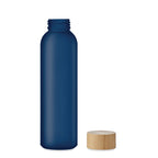 Branded Frosted Glass and Bamboo Water Bottle without branding