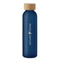 Frosted Glass Water Bottle with Bamboo Lid