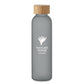Frosted Glass Water Bottle with Bamboo Lid