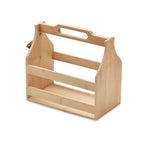 Branded Bamboo 6 Beer Crate with Bottle Opener without branding