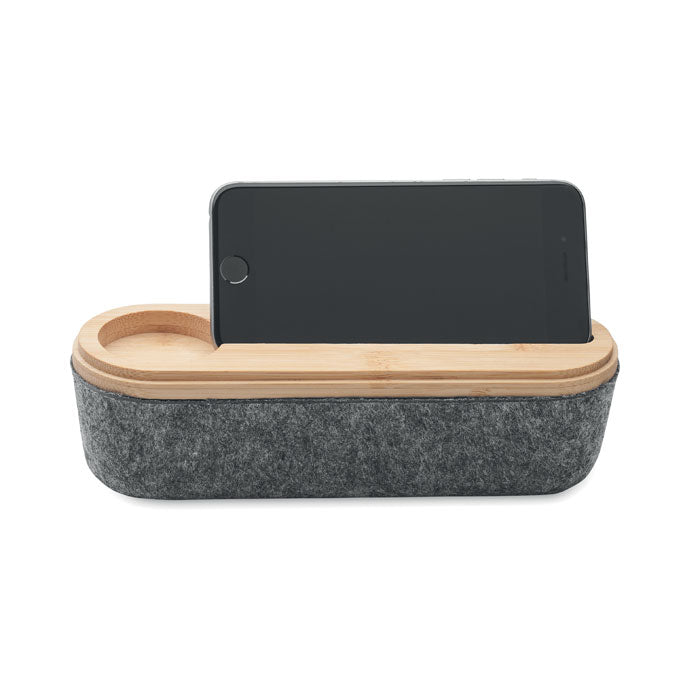 Branded Felt and Bamboo Pencil Case