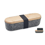 Branded Felt and Bamboo Pencil Case